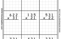 Multiplication 3 Digit By 2 Digit Twenty Two