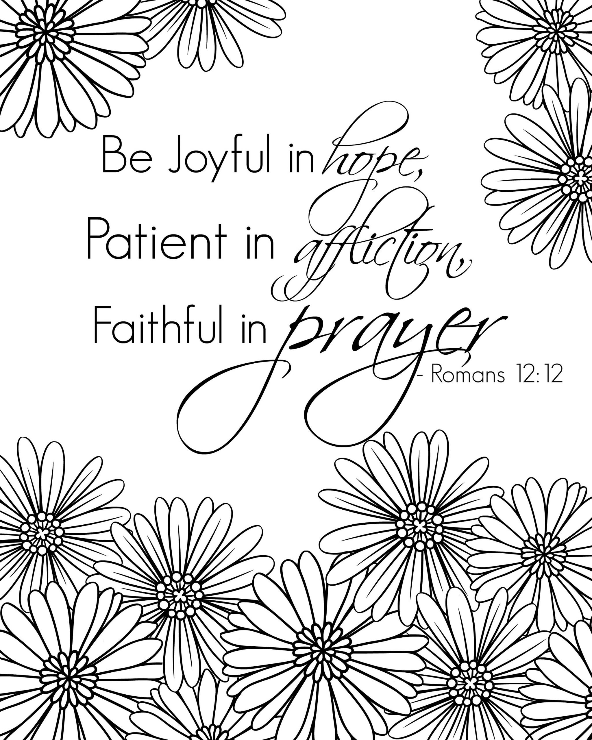 MUST HAVE FREE BIBLE VERSE PRINTABLE COLORING SHEETS