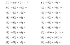 Order Of Operations PEDMAS With Division Of Integers