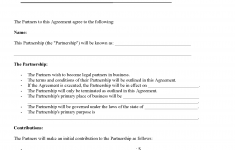 Partnership Agreement Forms Free Printable Legal Forms