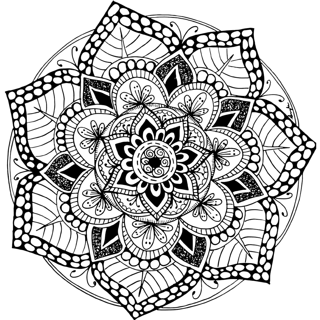 Picture Of Well 18 Coloring Page Mandala Imprimer