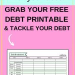Pin On Debt Payoff Printables