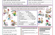 Present Perfect Tense Worksheet Free ESL Printable