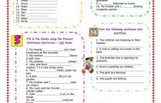 Present Progressive Spanish Worksheet Answers In 2020