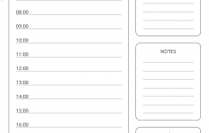 Printable Daily Hourly Planner With Flowers PDF Download