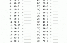 Printable Division Worksheets 3rd Grade