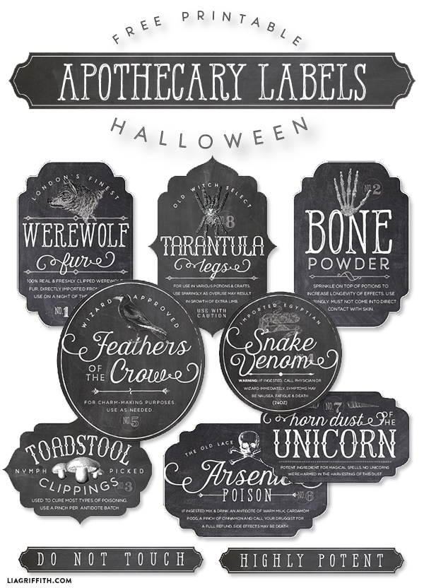 Printable Halloween Apothecary Bottle Labels Free 