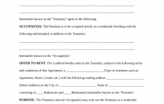 Printable Sample Residential Lease Form Laywers Template