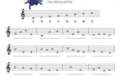 Printable Treble And Bass Clef Space Notes Worksheets