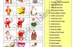 Santas Christmas Routine Third Person Practice ESL