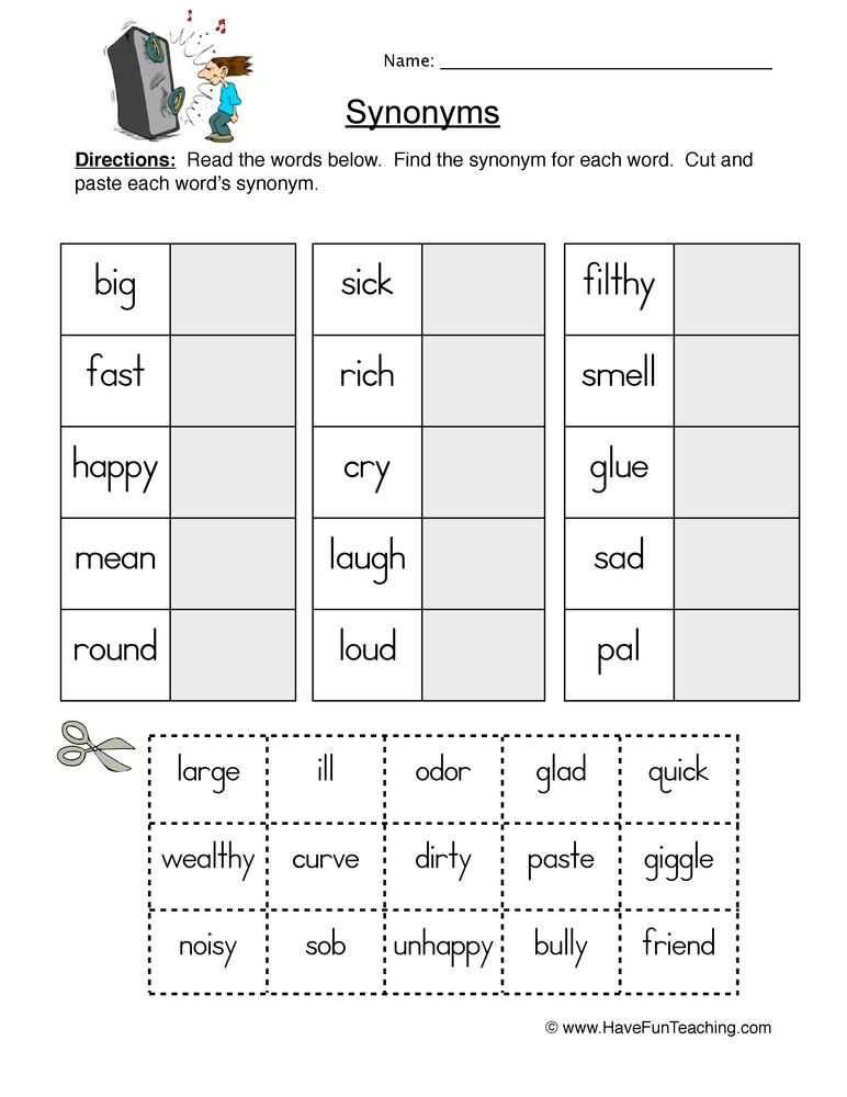 Search Results For Christmas Synonym Worksheets 