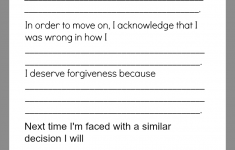 Self Forgiveness Worksheet In 2020 Therapy Worksheets