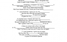 Song Worksheet Last Christmas