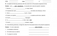 Spanish Reflexive Verbs Worksheet Printable Printable