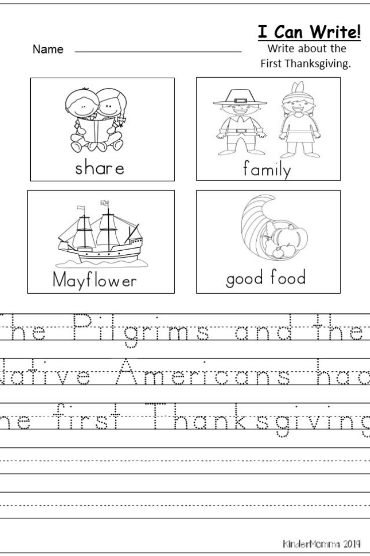 Thanksgiving Writing Freebie Kindermomma 