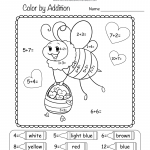 Valentine S Day Addition Worksheet Free Printable