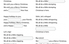 We Wish You A Merry Christmas Worksheet Fill In The