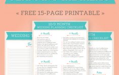 Wedding Planning Checklist FREE Printable