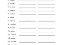 Week 5 CL Consonant Fifth Grade Spelling Worksheets