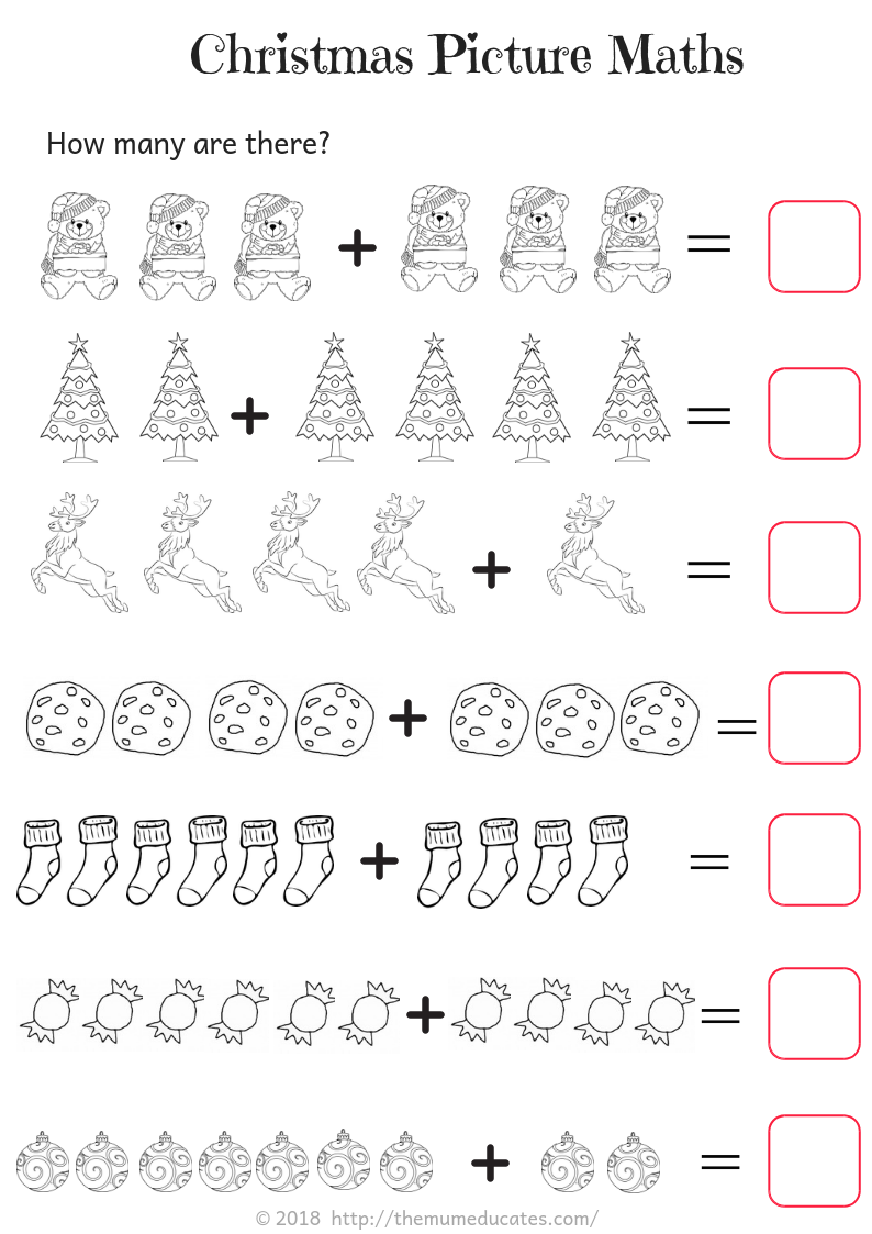 Year 1 Christmas Themed Maths Worksheets The Mum Educates