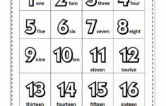 1 20 Number Chart For Preschool Activity Shelter