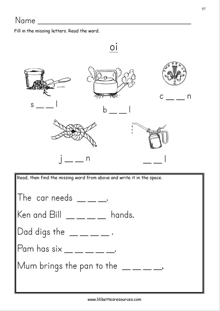 20 Oi Words Worksheet Worksheet From Home