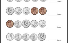 4th Grade Math Printable Worksheet Counting Coins