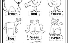 9 Color Brown Worksheet Preschool Preschool Activities