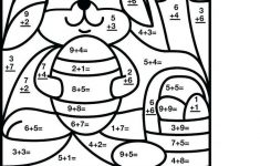 Addition Coloring Worksheets 4th Grade Easter Math