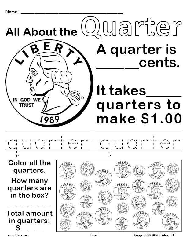 All About Coins 4 FREE Printable Money Worksheets 