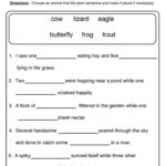 Animal Words Singular Plural Worksheet Plurals Singular