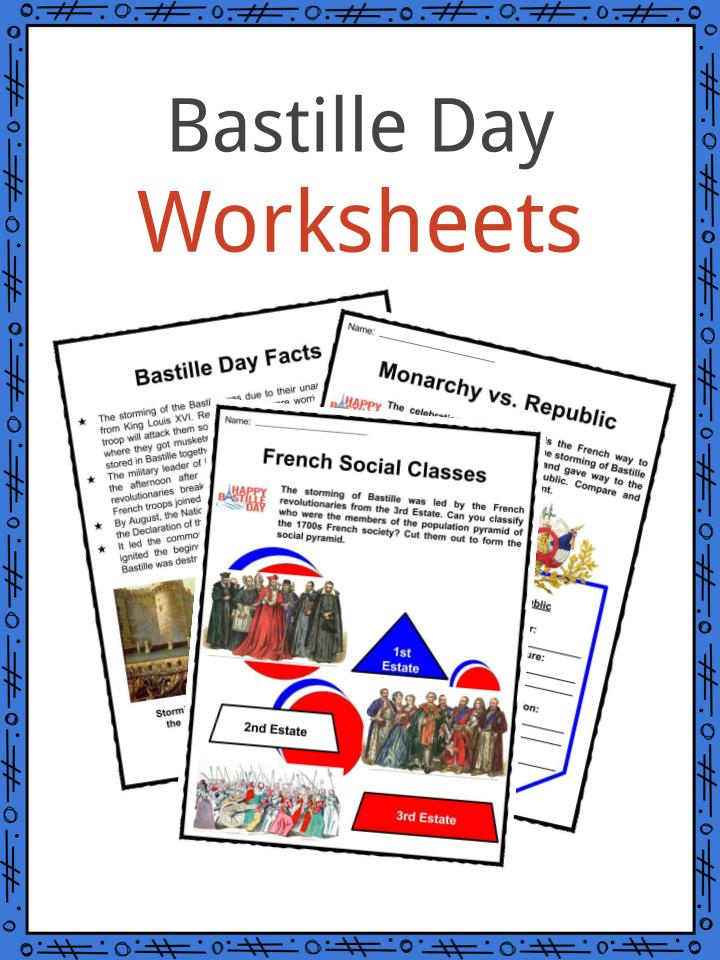 Bastille Day Facts Worksheets Historic Significance For 