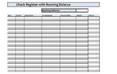 Checkbook Register Spreadsheet Microsoft Excel