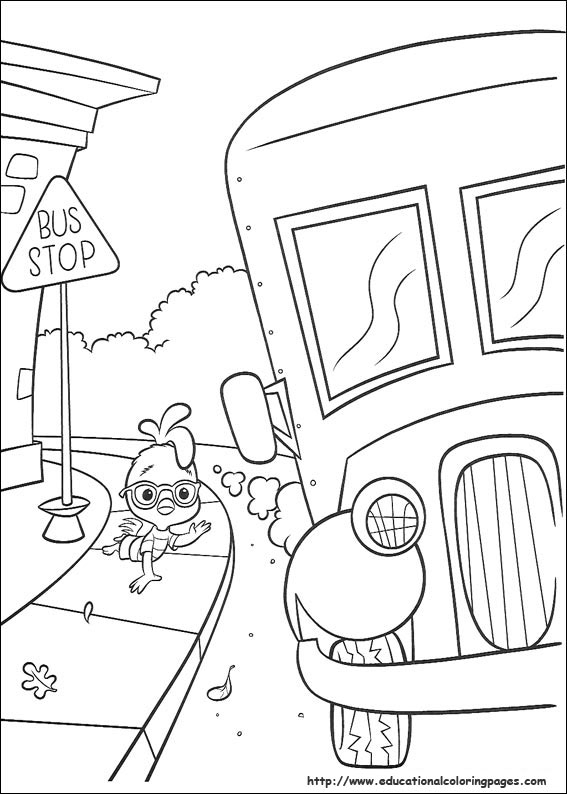 Chicken Little Coloring Pages Educational Fun Kids 