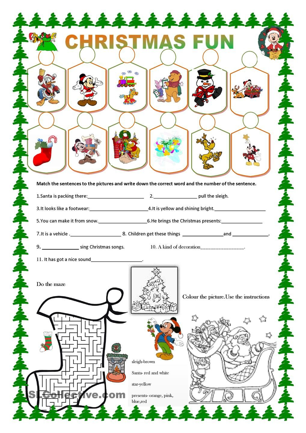 Christmas Fun Christmas Worksheets Christmas Fun 