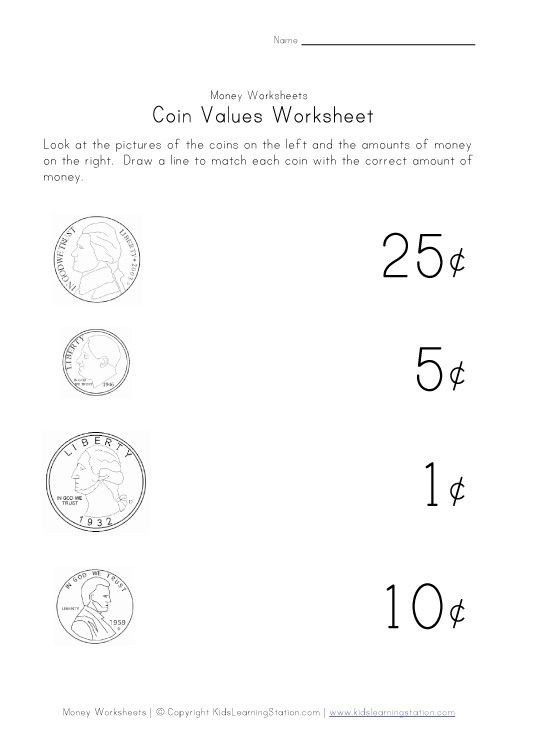 Counting Money Worksheet For Kindergarten Coins Worksheet 