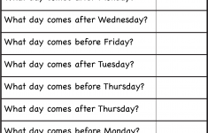 Days Of The Week Worksheet FREE Printable Worksheets