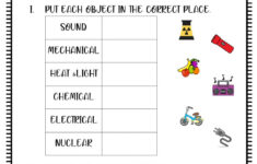 Energy And Its Sources Worksheet