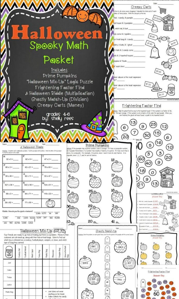 Free Printable Halloween Math Worksheets For 5th Grade 