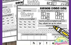 Fry Sight Words Worksheets No Prep FREEBIE Distance