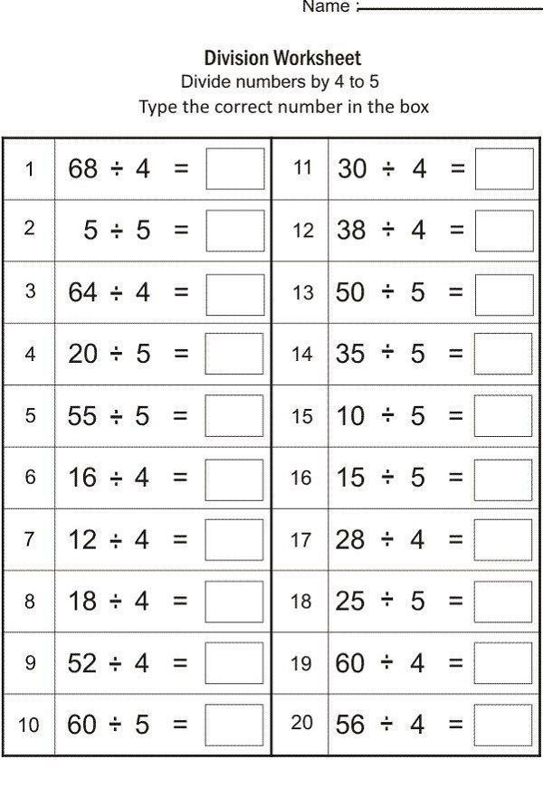 Fun Math Worksheets Division Free Printable Math 