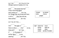 Let It Be The Beatles Worksheet Free ESL Printable