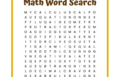 Math Word Search Printable Math Word Search Math Words