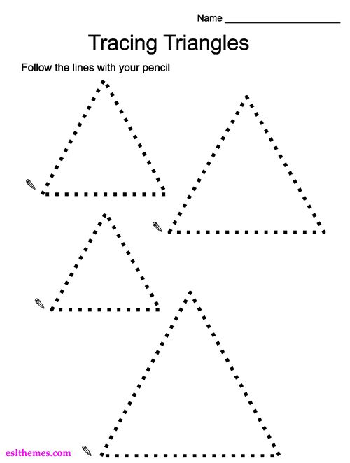 Preschool Triangle Worksheet Free Printable Shape 