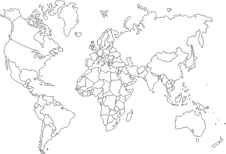 Printable Simple World Map Outline World Map Outline For 