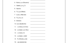 Spanish 1 Worksheets For High School Pdf Worksheets Free