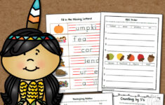 Thanksgiving Worksheet Packet For Kindergarten And First