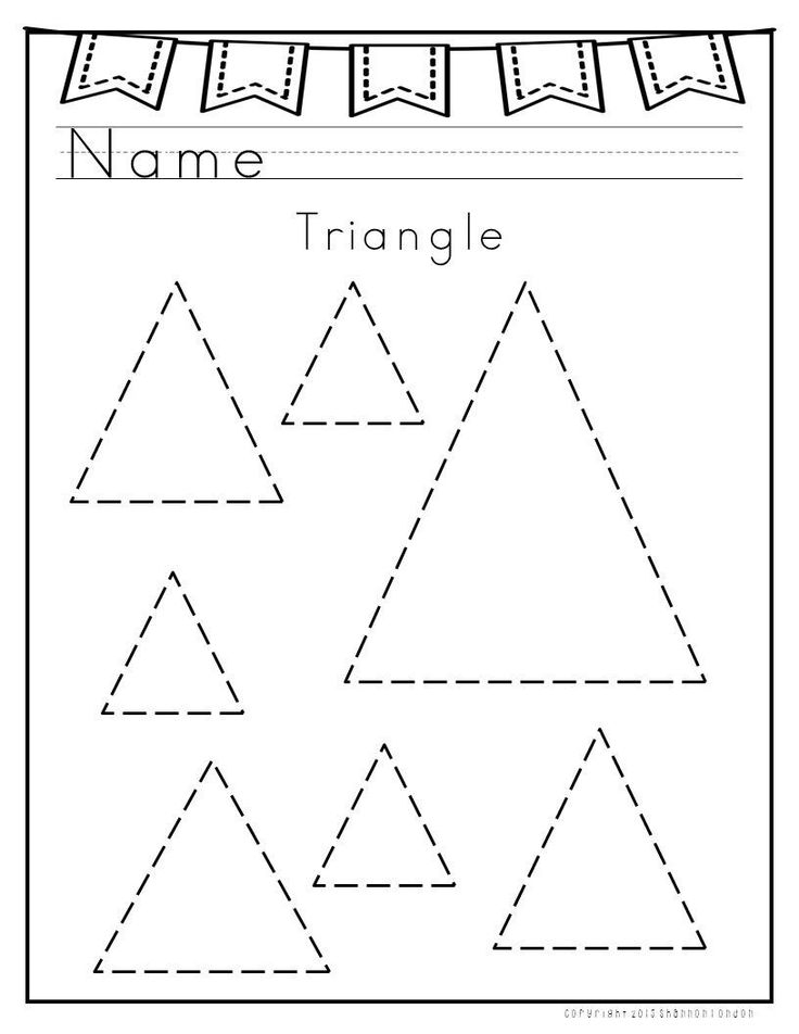 Triangle Worksheet For Kindergarten Pin On Preschool In 