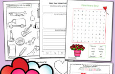 Valentine Worksheets For Kindergarten And First Grade