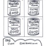 Warhol Soup Can Colouring Sheet Feedingstickfigures